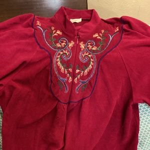 Vintage Vanity Faire maroon robe size L
